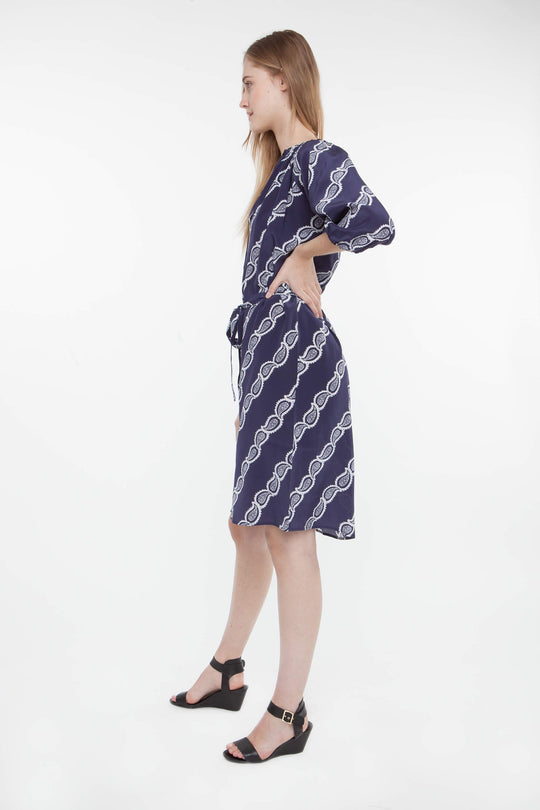 The Classic Knee Length Dress | Navy Vitti