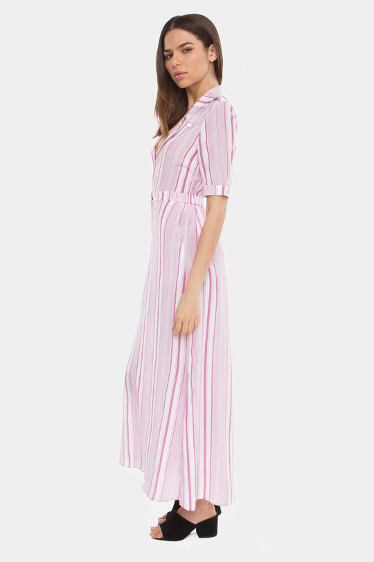 The Trench Dress | Bubblegum Stripe