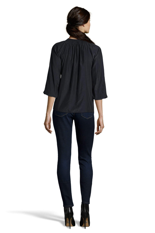 The Classic Blouse | Black Silk Cotton