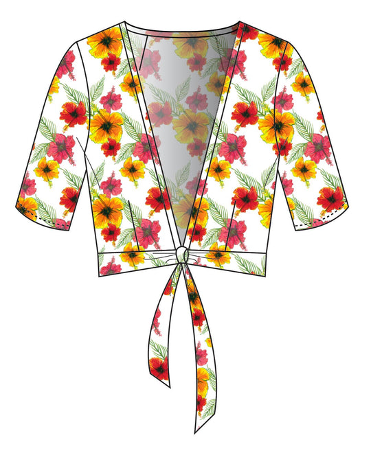 The Cropped Ballet Wrap Top | Hawaiian Bazaar
