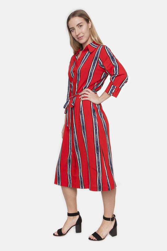 The Long Shirtdress | Painted Stripe