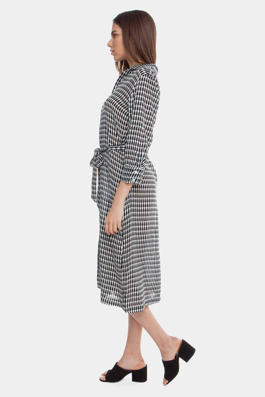 The Long Shirtdress | Black Teardrop