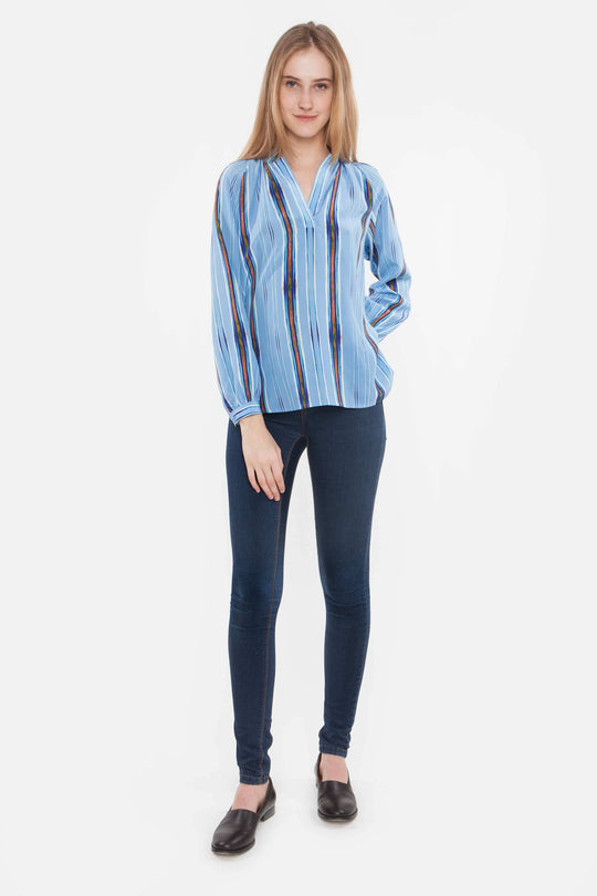 The Long Sleeve Polo Blouse | Artist's Brush