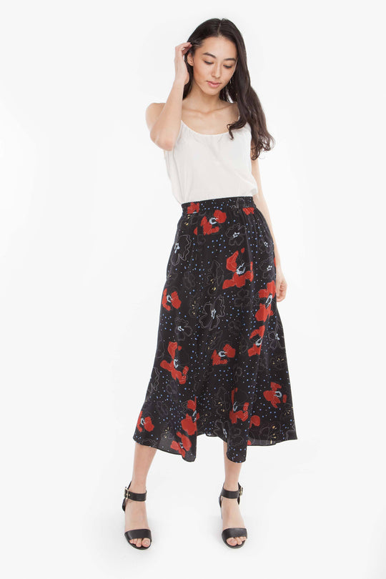 The Maxi Skirt | Deep Sea Floral