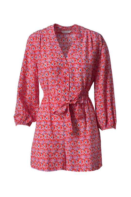 The Abigail's Party Romper | Red Print