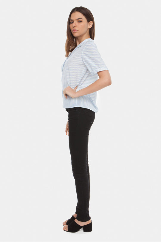 The Sleep Shirt | Lavender Stripe