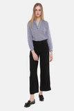 The Long Sleeve Polo Blouse | Navy Teardrop