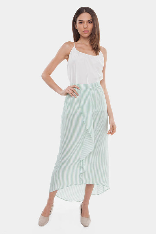 The Cascade Skirt | Grass Stripe