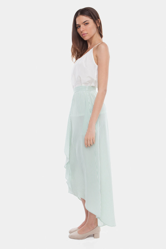 The Cascade Skirt | Grass Stripe
