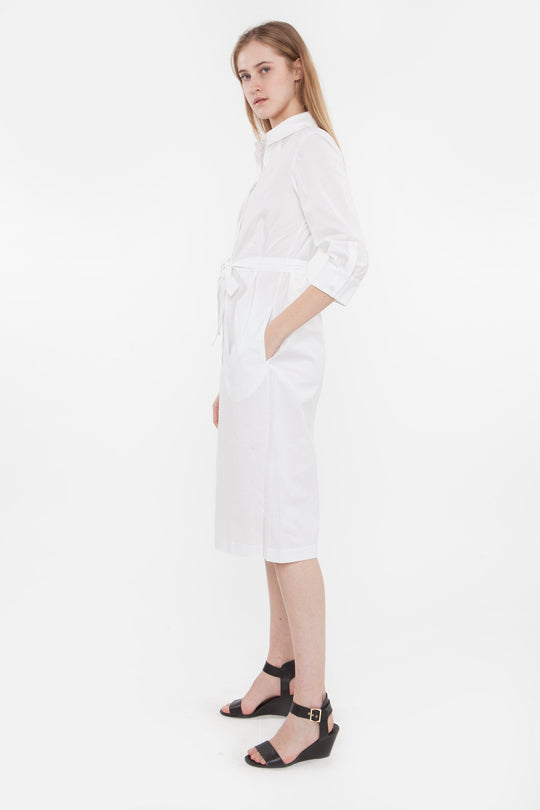 The Long Shirtdress | White