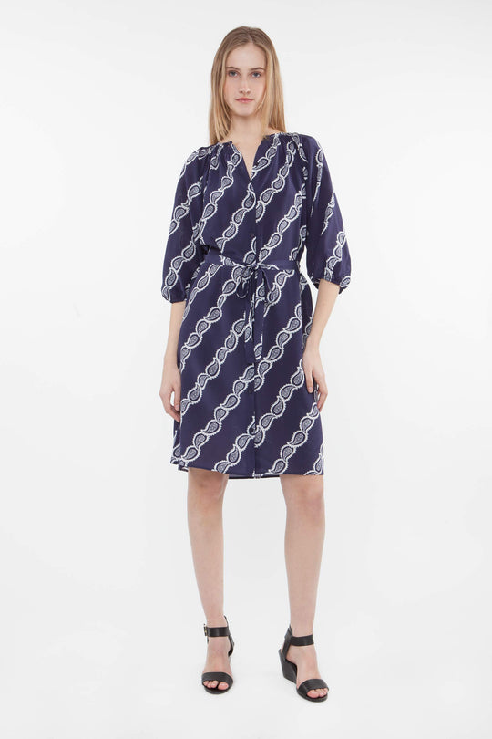 The Classic Knee Length Dress | Navy Vitti
