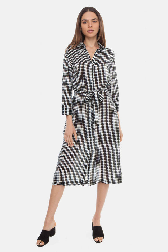 The Long Shirtdress | Black Teardrop