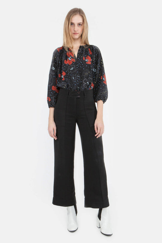 The Classic Blouse | Deep Sea Floral