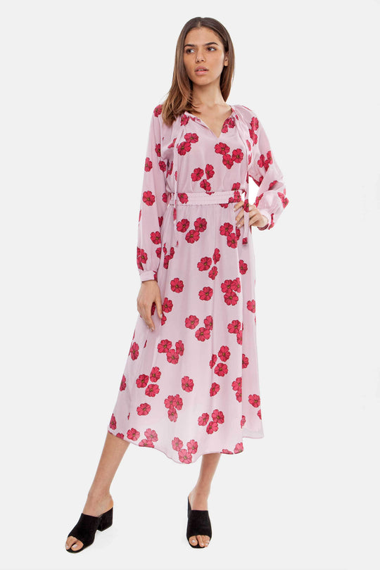 The Tie Neck Party Blouse | Pink Poppy