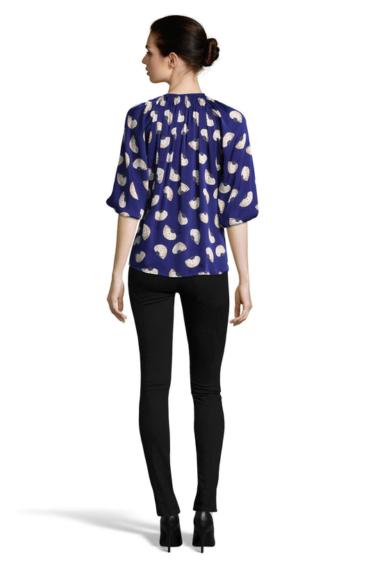 The Classic Blouse | Navy Fans