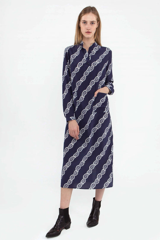 The Tea Length Tunic | Navy Vitti