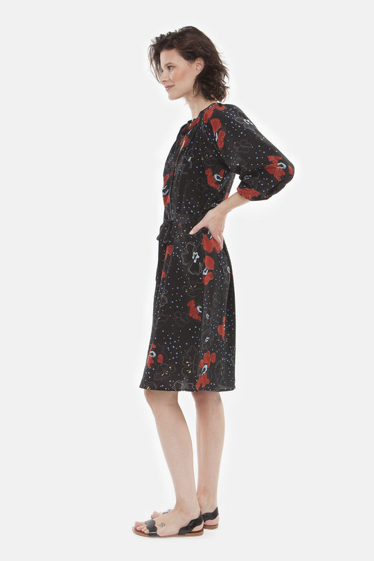 The Classic Knee Length Dress | Deep Sea Floral