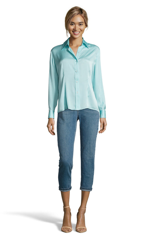The Slim Fit Button Up | Aqua