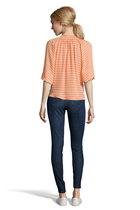 The Classic Blouse | Coral Teardrop