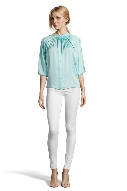 The Classic Blouse | Aqua