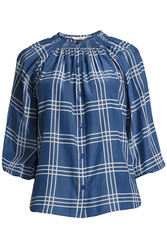 The Classic Blouse | Blue Plaid