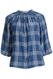 The Classic Blouse | Blue Plaid