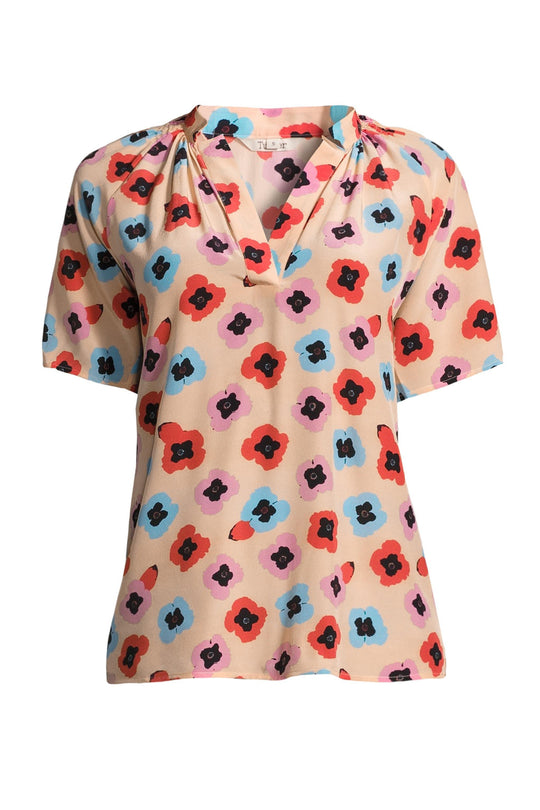 The Short Sleeve Polo Blouse