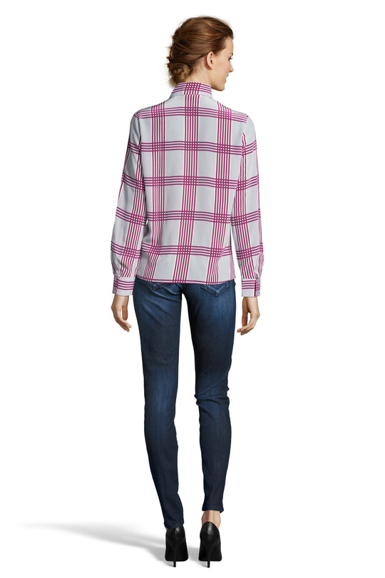 The Button Up Blouse | Grey Plaid