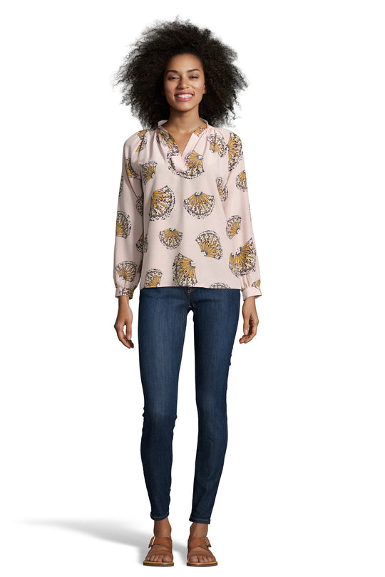 The Long Sleeve Polo Blouse