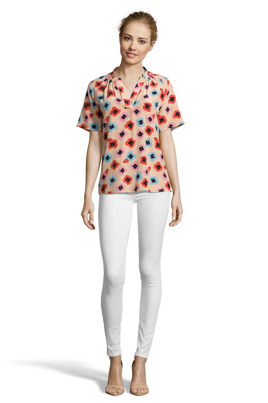 The Short Sleeve Polo Blouse