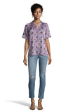 The Short Sleeve Polo Blouse | Cerulean
