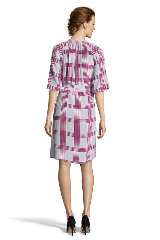 The Classic Knee Length Dress | Grey Plaid