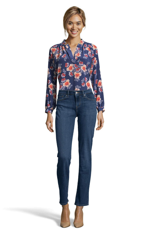 The Long Sleeve Polo Blouse | Cora's Cafe