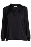The Long Sleeve Polo Blouse -- Special Order | Black