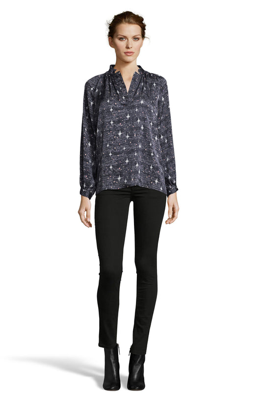 The Long Sleeve Polo Blouse | Velvet Stars