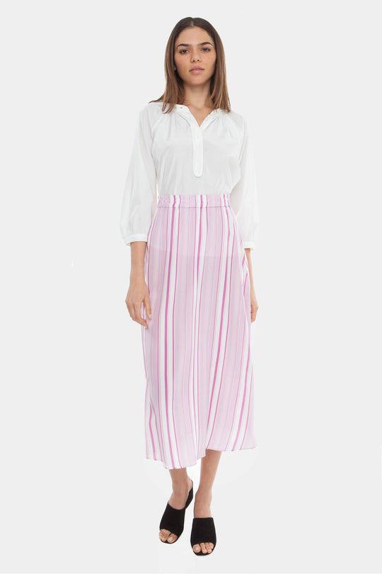 The Maxi Skirt | Bubblegum Stripe