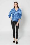 The Tassel Blouse | Aqua Wave