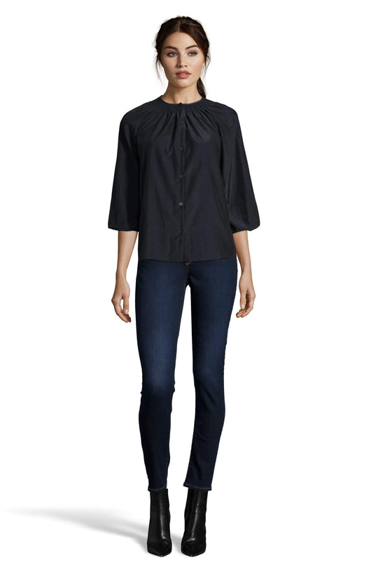 The Classic Blouse | Black Silk Cotton