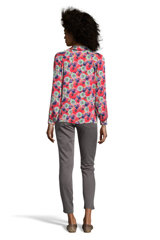 The Tie Front Blouse | Psychedelic Floral