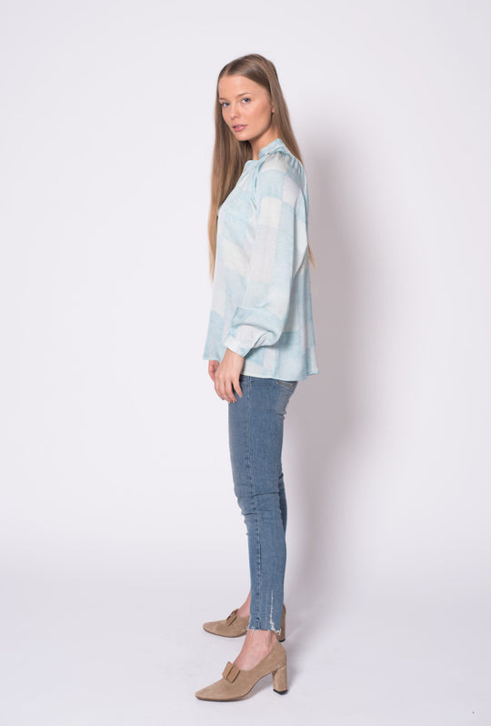The Long Sleeve Polo Blouse | Pastel Pastiche