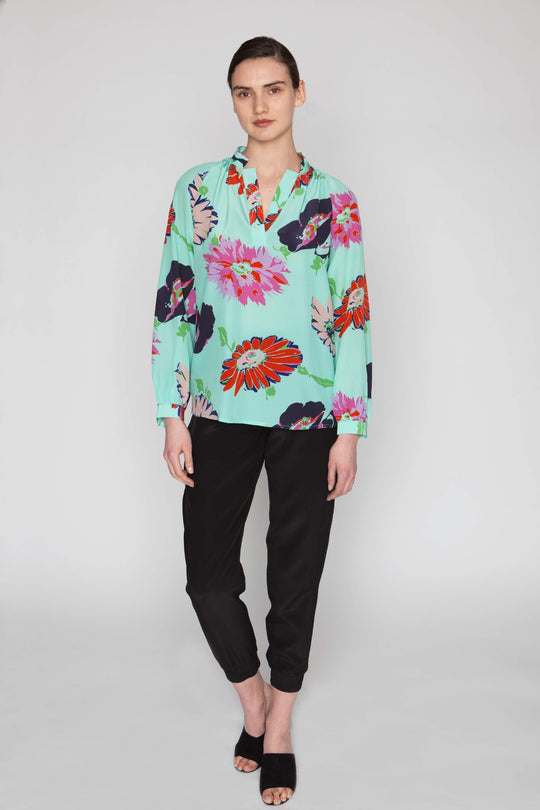The Long Sleeve Polo Blouse | Glamophone