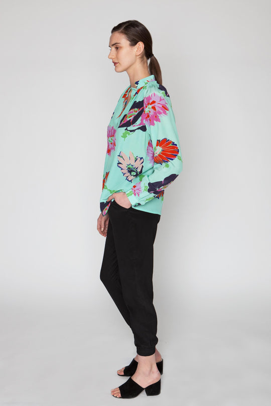 The Long Sleeve Polo Blouse | Glamophone