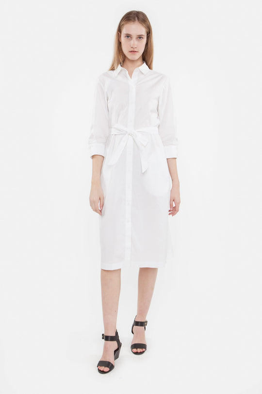 The Long Shirtdress | White