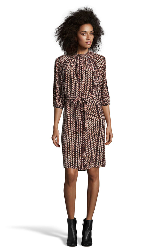 The Classic Knee Length Dress | Brown Tire Track