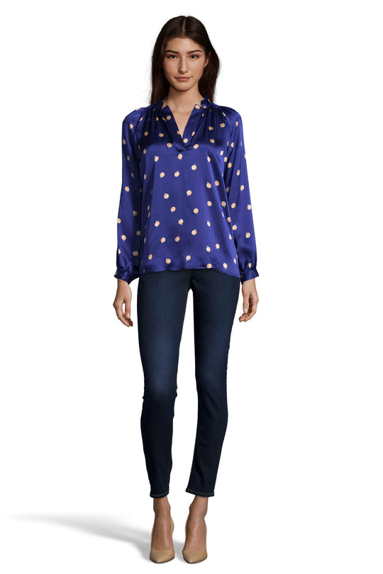 The Long Sleeve Polo Blouse | Belroy Blues