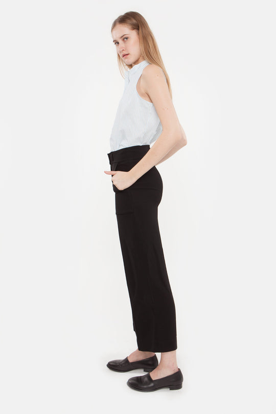 The Sleeveless Henley Top | Sailor Stripe
