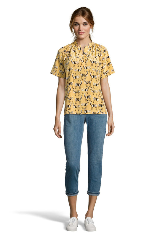 The Short Sleeve Polo Blouse