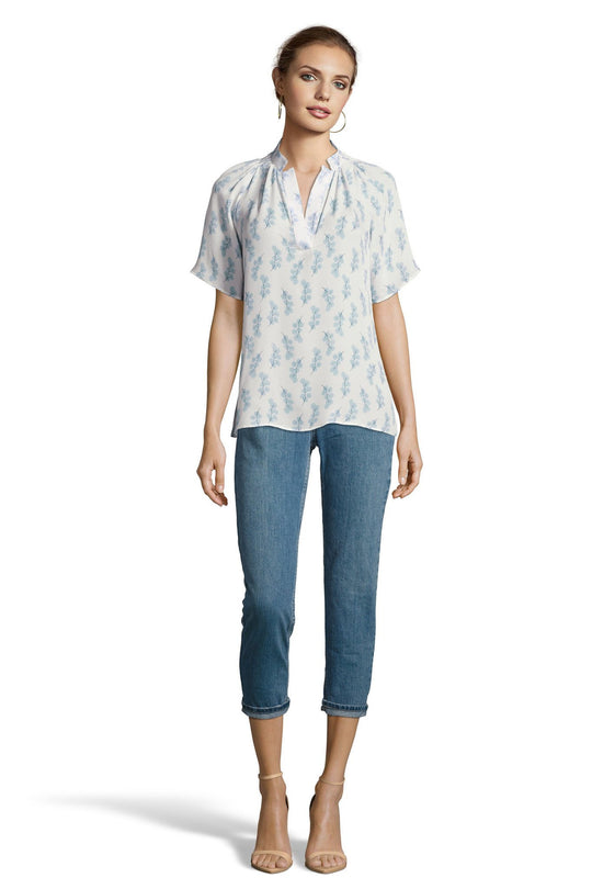 The Short Sleeve Polo Blouse