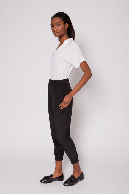 The Clean Cuffed Pants | Black