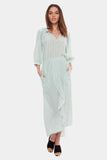 The Tassel Blouse | Grass Stripe